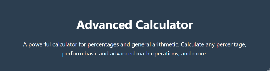Advanced Financial Calculator: Solve Percentages &amp; Complex Math Easily
