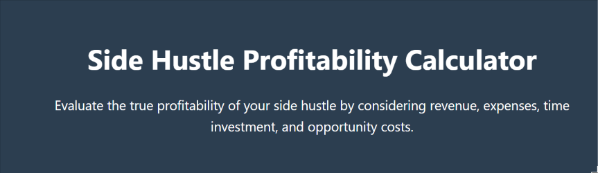 Side Hustle Profit Calculator: See How Much You Can Earn!